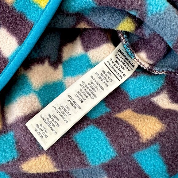 Patagonia Mens Synchilla Snap T Fleece Fitz Roy Patchwork Belay Blue L NEW NOWT - Picture 10 of 11